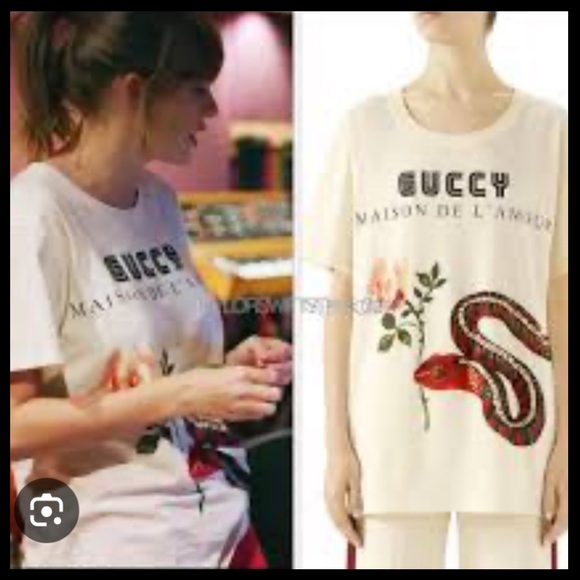 Gucci Tops - Gucci Guccy Maison de L’Amour Snake T-Shirt (as seen on Taylor Swift)